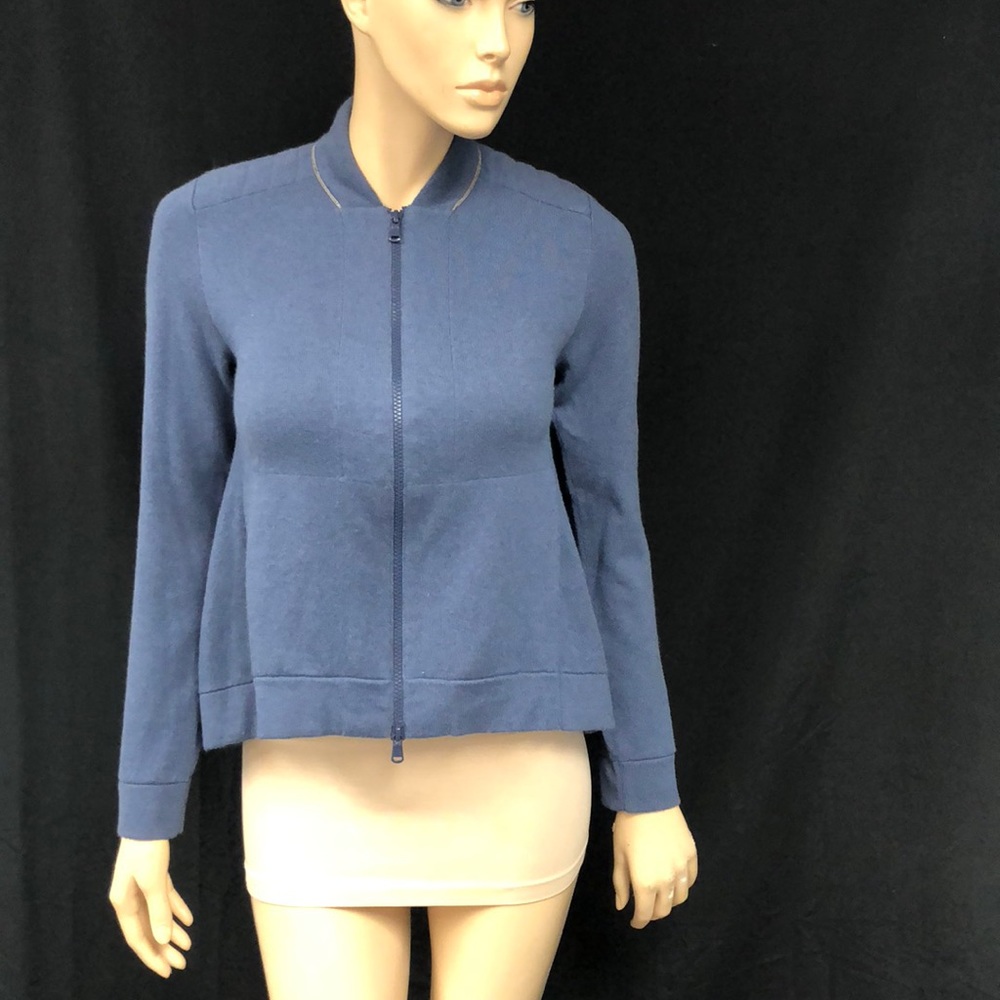 Brunello Cucinelli monili cashmere zip up small